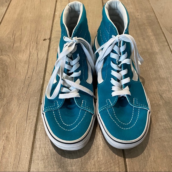 Teal Vans Sk8 Hi - Picture 3 of 4